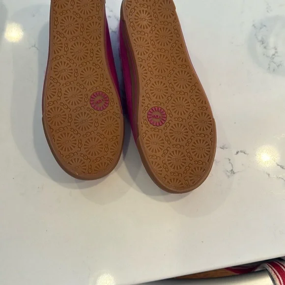 UGG Fuchsia Furry Slippers - Picture 3 of 7